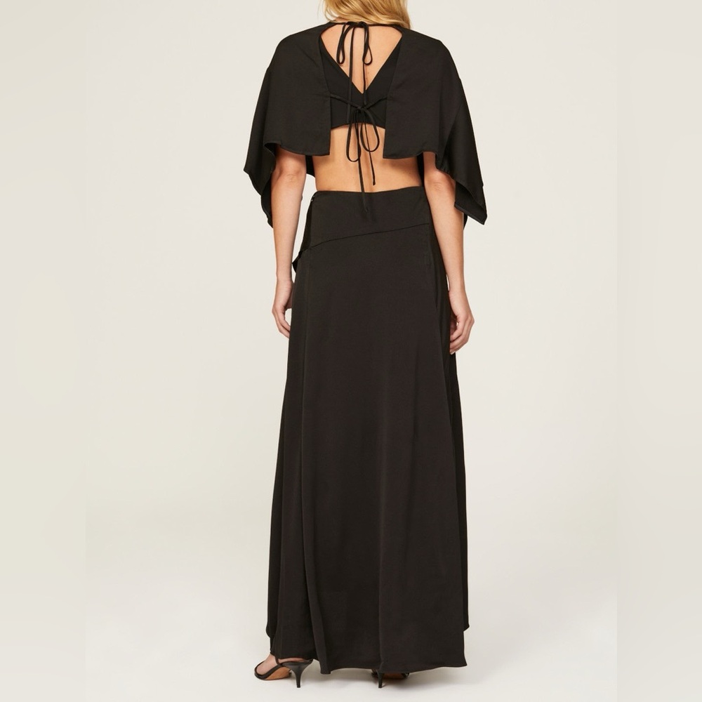 3.1 Phillip Lim Black Satin Cutout Gown, 2